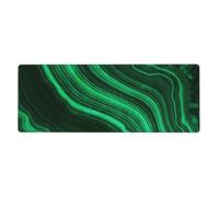 Textura de malaquita,Alfombrilla de ratón Grande para Escritorio, Teclado de Ordenador, Base de Goma Antideslizante, 30 x 80 cm