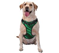 Textura de malaquita,Arnés para Mascotas, arnés Reflectante Ajustable para Perros,S