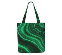 Textura de malaquita,Bolsas de supermercado reutilizables, bolsas de compras, bolsas de lona de gran capacidad, bolso de hombro