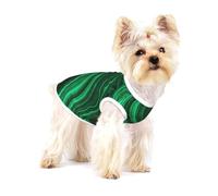Textura de malaquita,Camiseta de algodón sin Mangas para Mascotas, Chaleco Transpirable, Suave y elástico para Cachorros,L