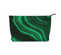 Textura de malaquita,Neceser de Pana, Neceser de Maquillaje portátil, Neceser de Viaje