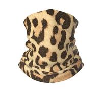 Textura De Piel De Leopardo Elástico Cuello Bufanda Multifuncional Calentador De Cuello Bandana para Caza Motocicleta Pesca