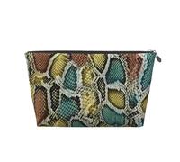 Textura de Piel de Serpiente Colorida, Bolsa de artículos de tocador Bolsa de Maquillaje Bolsa de cosméticos Bolsa de artículos de tocador de Viaje portátil