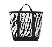 Textura de tigre de Bengala impresa,Bolsas de almuerzo de gran capacidad, bolsa de mano térmica para mujeres, hombres, trabajo, picnic, viajes.