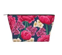 Textura Rosa Rosa roja, Bolsa de artículos de tocador Bolsa de Maquillaje Bolsa de cosméticos Bolsa de artículos de tocador de Viaje portátil