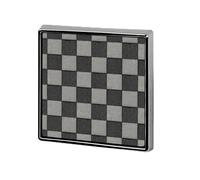 Textura suave para azulejos de ajedrez unisex, broches y alfileres cuadrados ligeros para solapa, joyería para ropa, chal y sombrero