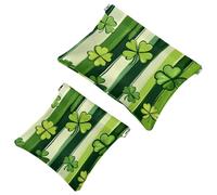 Texturas de acuarela de tinta verde sobre fondo blanco bolsa cosmética, impermeable apretando bolsa de maquillaje sin cierre de cremallera, mini almacenamiento de viaje portátil para joyas de