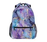 Texturas De Mármol Acuarela Azul Púrpura Mochila Escolar Ligera Mochila Unisex Mochilas Para Vuelta Al Cole Hombre Colegio 29X40Cm