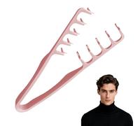 Textured Styling Comb, Texture Comb, Voluminous Wide-Toothed Hair Comb Men'S Fluffy Texture, Abs Plastic with Textured Grip, Bangs Seam Grooming Accessory for Women Men (Pink)