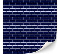 TexturKontor 3 hojas autoadhesivas azulejos de pared azulejos de baño azulejos de cocina azulejos de metro para casas de muñecas escala 1:12 (azulejos de metro esmaltados azul oscuro)
