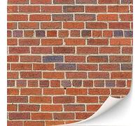 TexturKontor 3 hojas autoadhesivas de pared de ladrillo para casas de muñecas escala 1:12 (clinker rojo) (0003)