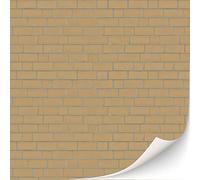 TexturKontor 3 hojas autoadhesivas de pared de ladrillo para casas de muñecas escala 1:12 (ocre) (0003)