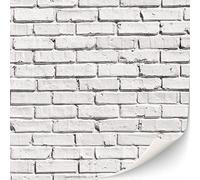 TexturKontor 3 hojas autoadhesivas de pared de ladrillo para casas de muñecas escala 1:12 (pared de piedra encalada) (0003)