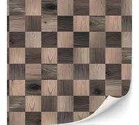 TexturKontor 3 hojas autoadhesivas para casas de muñecas, escala 1:12 (patrón de tablero de ajedrez de madera 1)