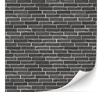 TexturKontor 3 hojas de pared de ladrillo autoadhesivo para casas de muñecas escala 1:12 (ladrillo negro) (0003)