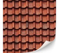 TexturKontor 3 hojas de tejas y tejas autoadhesivas para casas de muñecas escala 1:12 (arcilla 1)