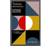 Textus. English studies in Italy. Text analysis and digital humanities in english studies (2025) (Vol. 3)