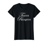 Textus Receptus, Texto Recibido, Biblia Cristiana KJV Camiseta gráfica económica, Mujer, Negro, M