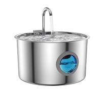 Texvora Fuente de acero inoxidable para perros, dispensador automático de agua para gatos de 108 onzas, 8.3 x 3.1 x 4.7 pulgadas, 3.2 L