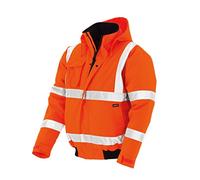 Texxor 4119 - Chaqueta de trabajo impermeable, cortaviento trabajo naranja xl