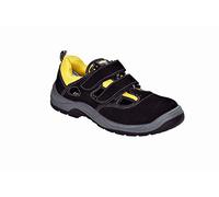 texxor 6115-47 Sandalias de Seguridad Romans S1, Talla 12, Negro/Gris/Amarillo