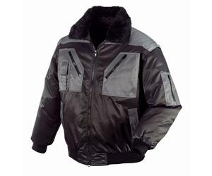 teXXor Chaqueta de piloto Oslo negro/antracitait 5XL
