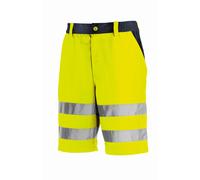 teXXor Pantalones cortos de alta visibilidad Erie amarillo fluorescente/azul marino 60