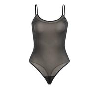 Teyli Body Transparente de Malla con Tirantes Finos - Elegante, Ligero y Sensual. Negro S