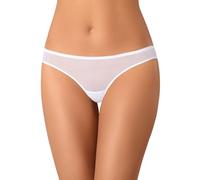 Teyli Bragas Brasileñas de Mujer de Malla - Ropa Interior Femenina Ligera y Transpirable - Parte Trasera de Encaje Sensual - Braguitas Cómodas para Uso Diario. Blanco XXL