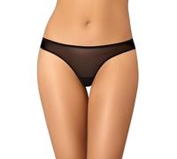 Teyli Bragas Brasileñas de Mujer de Malla - Ropa Interior Femenina Ligera y Transpirable - Parte Trasera de Encaje Sensual - Braguitas Cómodas para Uso Diario. Negro XXL