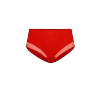 Teyli Bragas de Mujer de algodón con Inserciones de Malla - Bragas clásicas y de Talle Alto para Mujer. Rojo S