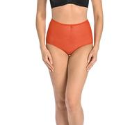 Teyli Braguitas de Cintura Alta de Malla Transparente - Cómodas e Invisibles Bajo la Ropa. Rojo XXL