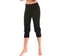 Teyli Leggings de algodón para Mujer Comforto 3/4, Negro, XS