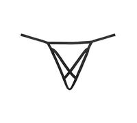 Teyli Ouvert Tanga - Tanga Abierto de Tiras - lencería erótica Abierta. Negro L/XL