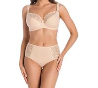 Teyli Sujetador de Algodón para Mujer - Sujetador Suave y Reductor con Aros - Tirantes Ajustables, Sujetadores Soporte Óptimo y Elegante Ribete de Encaje - Ideal para Uso Diario