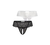 TEYLI Tanga 'Rossu' negro / blanco L-XL negro / blanco