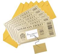 Teyomi 6 unidades de cupones para rellenar con pegatinas para rascar, tarjeta para rascar para escribir con sobres, boleto dorado para rascar tarjetas de cumpleaños, regalos para mujeres, tarjetas de