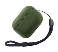 Teyomi Funda Compatible con AirPods Pro 2ª generación, Toque de Cuero Funda para Apple Airpods Pro 2 con Correa de Mano, TPU airpods Pro 2 Case (Verde Militar)