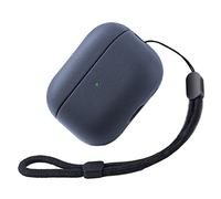 Teyomi Funda Compatible con AirPods Pro 2ª generación, Toque de Cuero Funda para Apple Airpods Pro 2 con Correa de Mano, TPU airpods Pro 2 Case (Azul Oscuro)