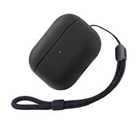 Teyomi Funda Compatible con AirPods Pro 3 con Correa de Mano, Funda Protectora para Apple Airpods Pro 3, Diseño de Textura, para Airpods Pro 3 Case Cover (Negro)