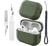 Teyomi Funda Compatible con AirPods Pro 3 con Kit de Limpieza, Funda para Apple Airpods Pro 3rd Generación con Correa de Mano, TPU Case para Airpods Pro 3 Cover[Diseño de Textura][Verde Claro]