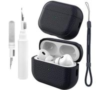 Teyomi Funda Compatible con AirPods Pro 3 con Kit de Limpieza, Funda para Apple Airpods Pro 3rd Generación con Correa de Mano, TPU Case para Airpods Pro 3 Cover[Diseño de Textura][Azul Oscuro]