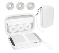 Teyomi Funda compatible con NELKO P21, NIIMBOT D110, para etiquetadora JADENS D110 con 3 rollos de cinta de etiquetas (papel de etiqueta de 1/2 x 1 1/2 pulgadas), bolsa de almacenamiento de carcasa