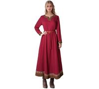 Teyujosem Vestido Medieval Vikingo para Mujer, Vestido Interior de Lino Campesino renacentista, Z3784rd, M