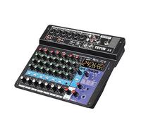 TEYUN Mezclador portátil profesional de 8 canales, consola de mezcla de sonido, entrada de computadora, 48 V, número de potencia, transmisión en vivo, A8 (8 canales)
