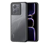 TEYYOS Armor Funda Clara para el Xiaomi 13T/Xiaomi 13T Pro, PC/TPU Transparente Línea Textura Carcasa con Anti-Choques Protección Bumper, Anti-Arañazos Robusta Teléfono Cover - Negro