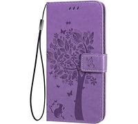 TEYYOS Funda Cuero para el Xiaomi Redmi Note 14 Pro Plus 5G/Note 14 Pro+, Carcasa PU/TPU Cuero Billetera con Efectivo y Tarjetas Ranuras, Leather Case Cover Estuche - Púrpura Claro