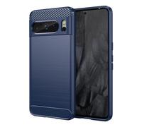 TEYYOS Funda Fibra para Google Pixel 8 Pro, Carcasa Silicona TPU Case con Antigolpes Parachoque, Robusta Estuche Cover Caso - Azul