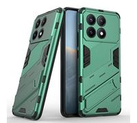 TEYYOS Funda para el Xiaomi Poco F6 Pro, TPU+PC Carcasa Antigolpe Shell con Soporte, Heavy Duty Armor Protection Case - Verde