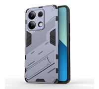 TEYYOS Funda para el Xiaomi Redmi Note 13 4G, TPU+PC Carcasa Antigolpe Shell con Soporte, Heavy Duty Armor Protection Case - Gris